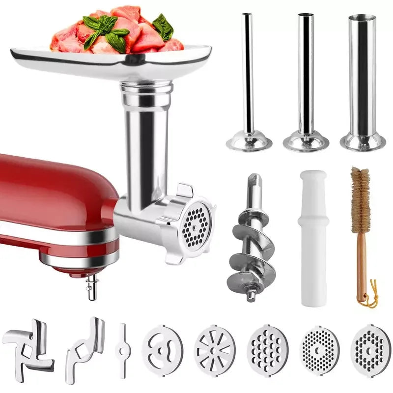 NONEM Stainless Steel Meat Grinder Attachment For KitchenAid Stand Mixer