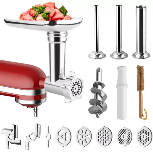 NONEM Stainless Steel Meat Grinder Attachment For KitchenAid Stand Mixer