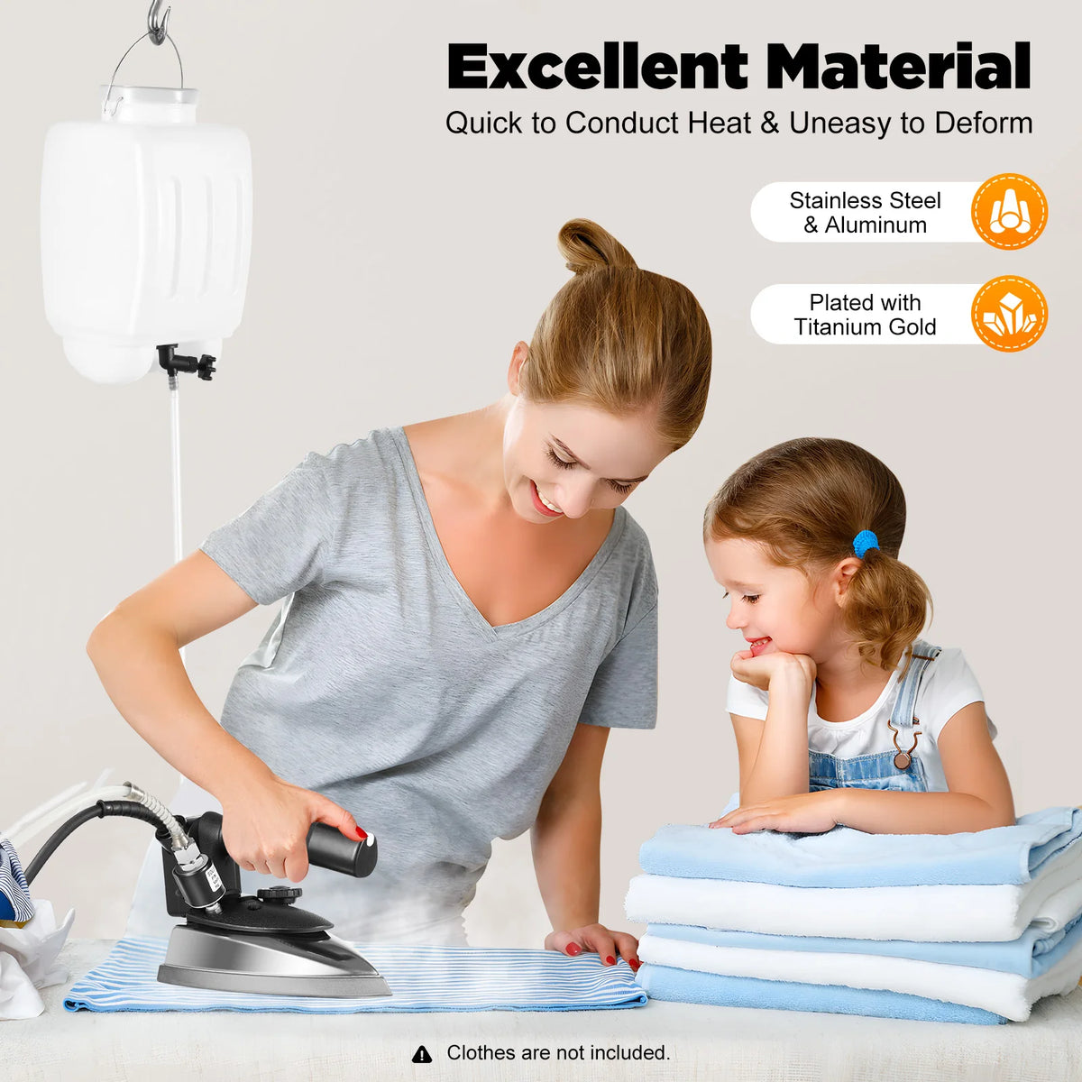 1200W Electric Steam Iron by S And B Enterprise with white water reservoir and metal soleplate