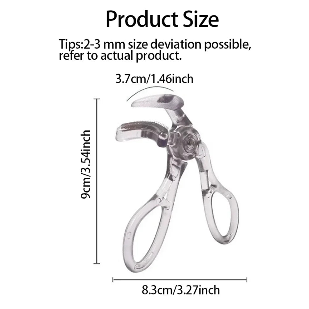 Dual Type Eyelash Curler With Comb Wide Partial Clip Long-Lasting