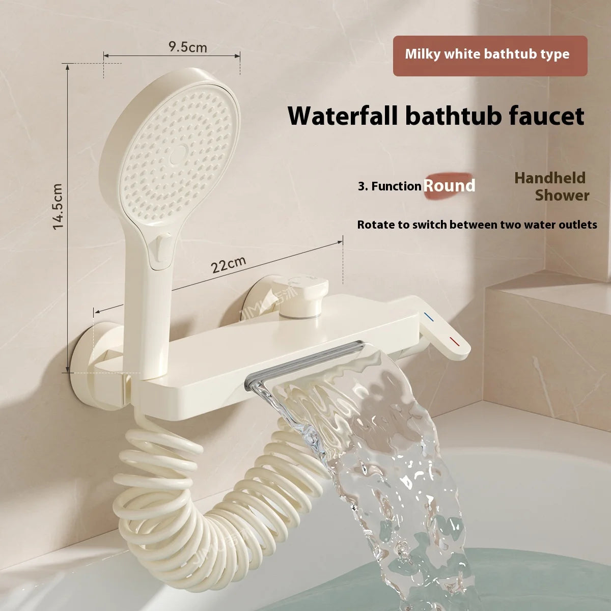 Wall Mounted Bathtub Faucet Bathroom Accessories High Flow Mixing Valve Shower Kit Showerhead Set Solid Brass Shower Faucet