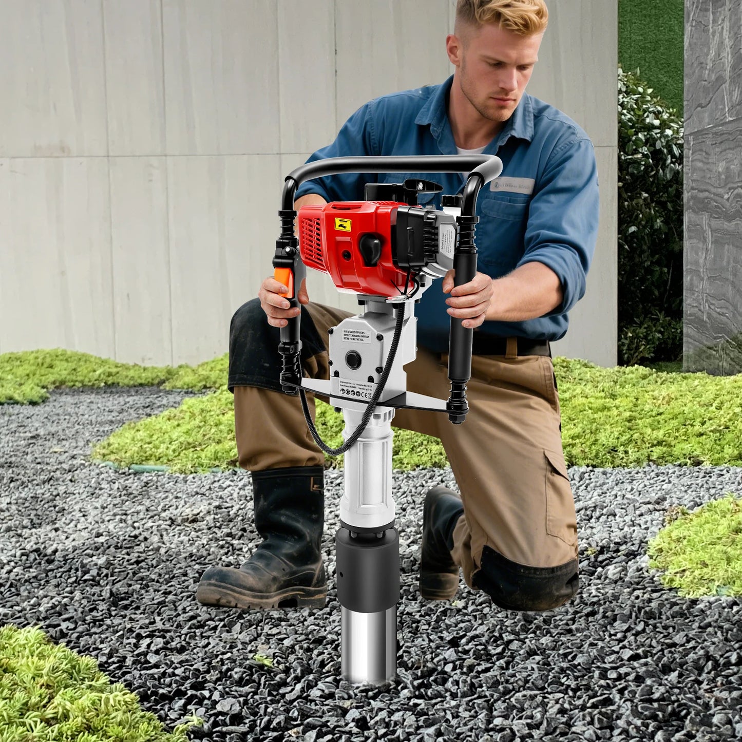 Gas Powered Post Driver 52cc 2 Stroke Pile Driver 2800BPM