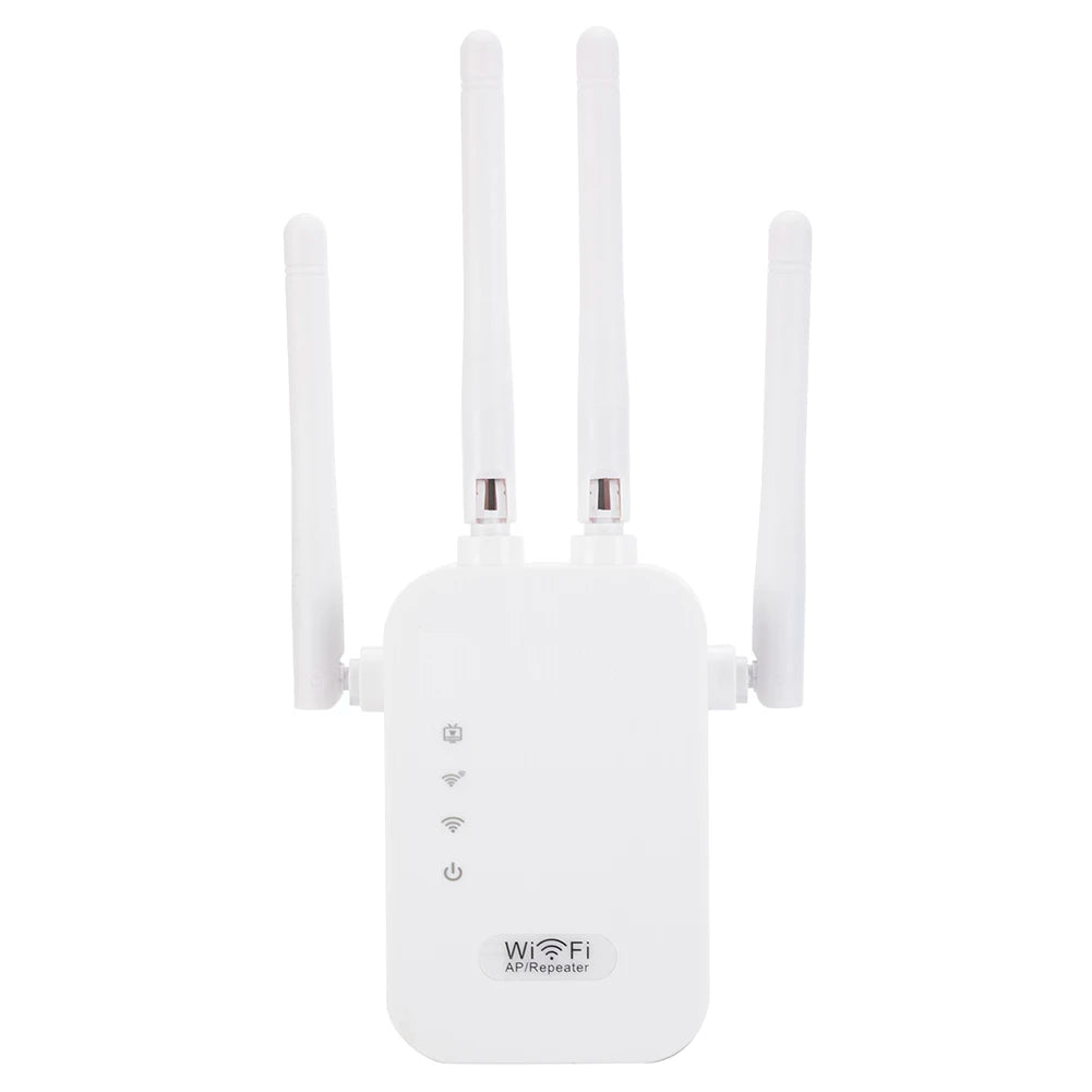 1200Mbps Wireless WiFi Repeater with WAN/LAN Port Dual-Band 2.4GHz/5GHz WiFi Signal Amplifier 4 Antennas WiFi Enhancer for Home