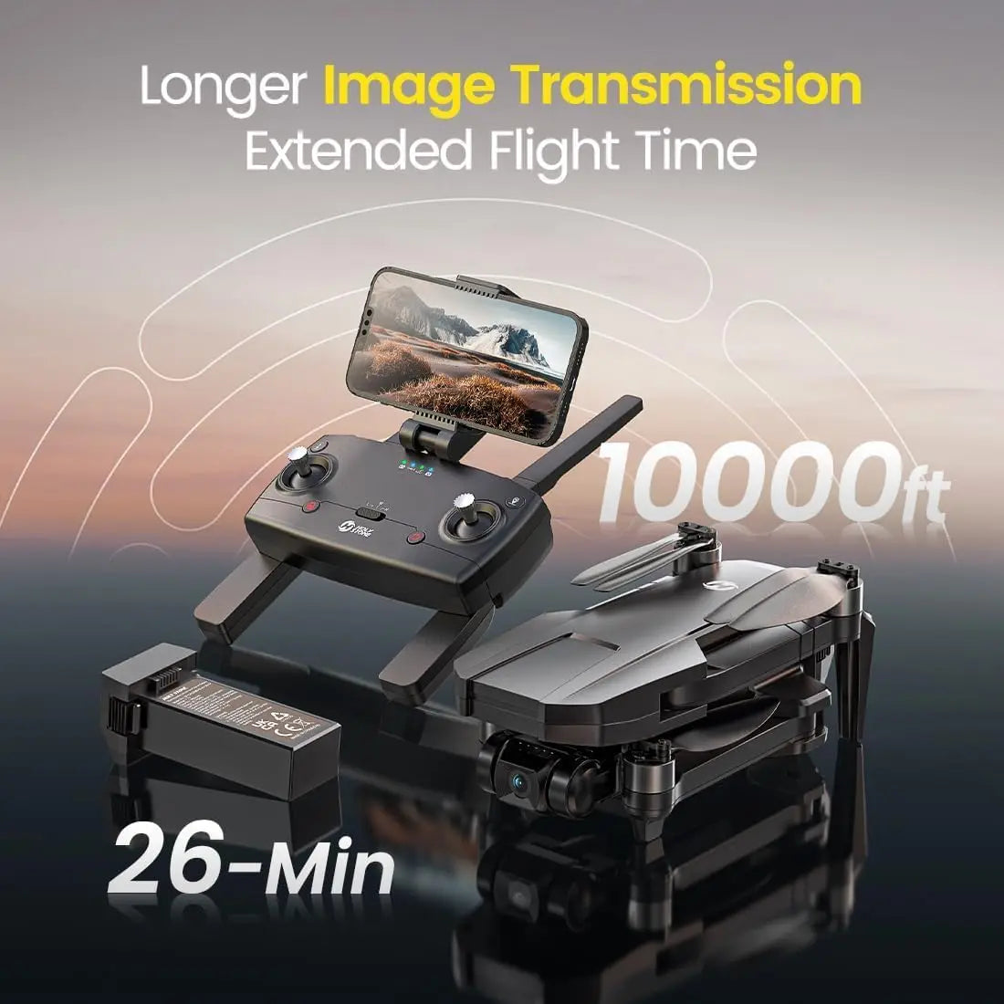 4K GPS Drone With 3-Axis Gimbal Foldable Quadcopter Auto Return
