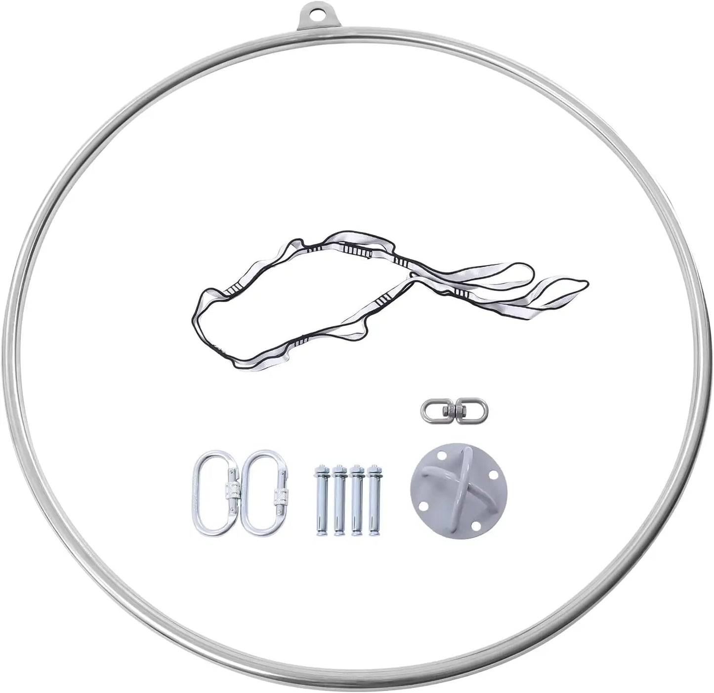 Complete Aerial Hoop Kit - 85cm Professional Lyra Hoop Set - Single Point Hoops - Circus Aerial Ring Kit - Maximum Load: 115 kg/253 lb by S And B Enterprise