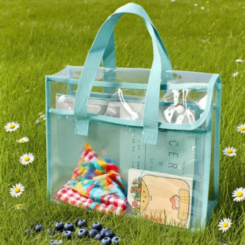 PVC Tote Bag With Reinforced Handle For School And Beach by S And B Enterprise
