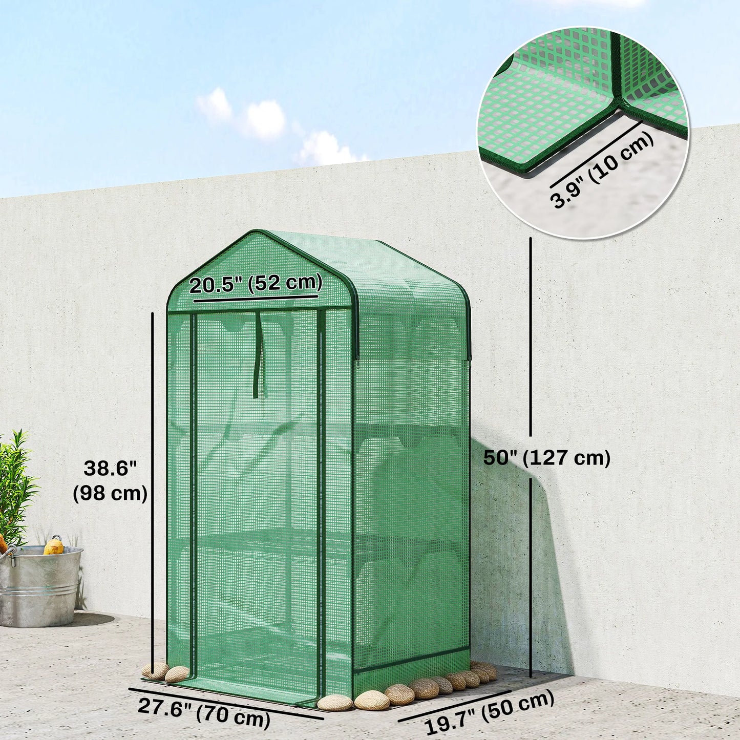 3 Tier Mini Greenhouse With Screen Roof Portable Outdoor by S And B Enterprise