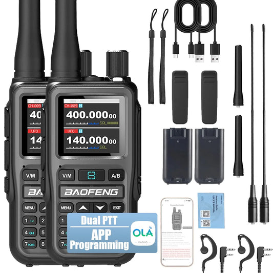 Clorgo Baofeng UV5R Dual Band Radio 5W NOAA Bluetooth