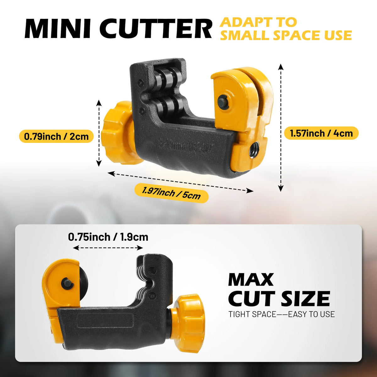 Tubing cutter set by S And B Enterprise with mini and heavy-duty pipe cutters, deburring tool, 1/8-2 in range