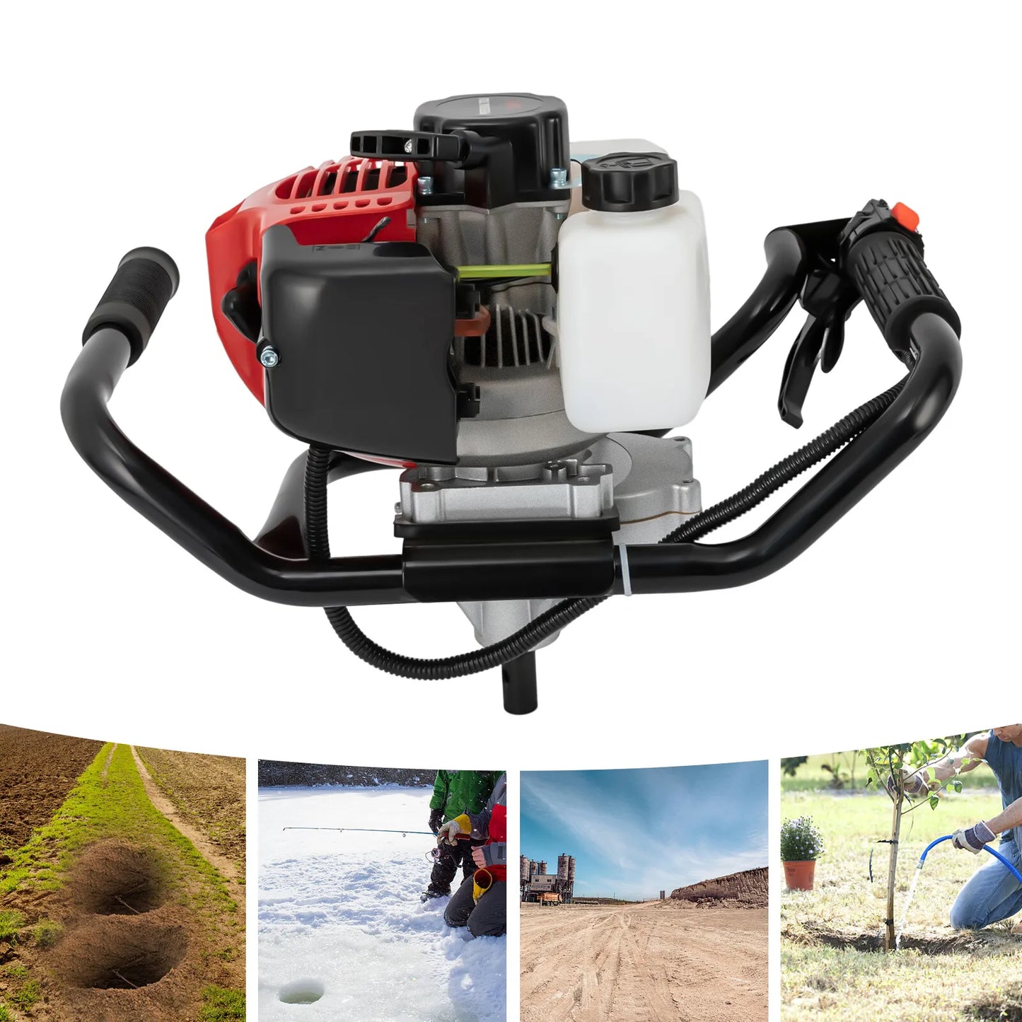 CNCEST 52cc Gas Powered Earth Auger Post Hole Digger
