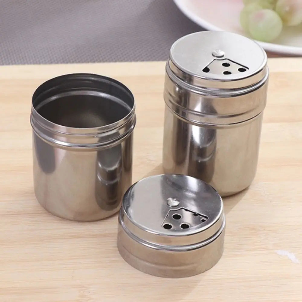 Stainless Steel Spice Jar With Rotating Cover Salt Sugar Shaker by S And B Enterprise