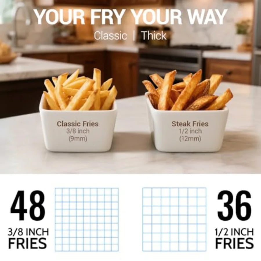 Electric French Fry Cutter With Stainless Steel Blades
