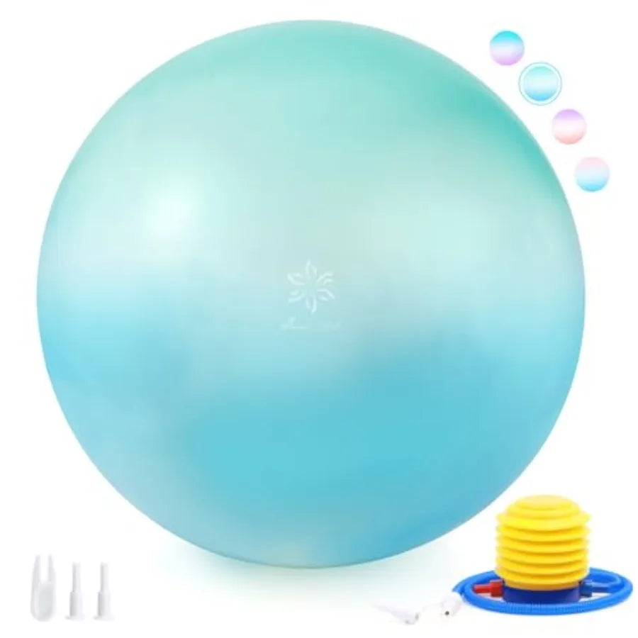 Extra Thick Exercise Ball With Pump Anti-Burst And Slip-Resistant by S And B Enterprise