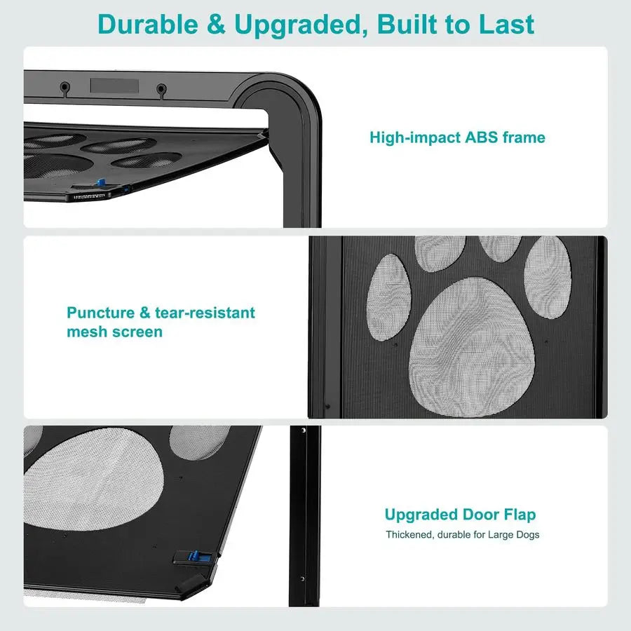 Magnetic Self Closing Dog Screen Door With Locking Function