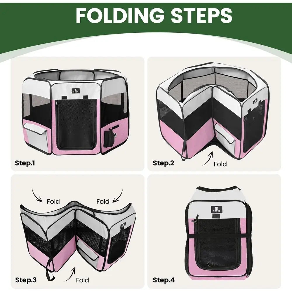 Portable Pet Playpen Foldable Exercise Pen For Dogs Cats Indoor Outdoor by S And B Enterprise