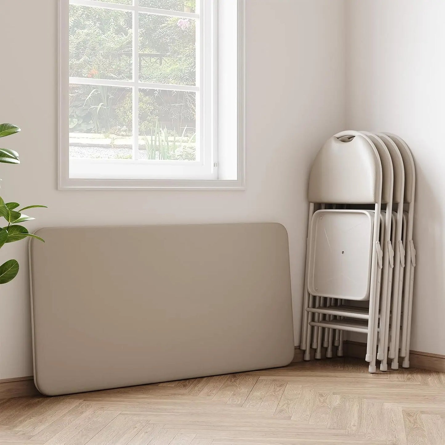 Portable Folding Table and Chairs Five-Piece Set