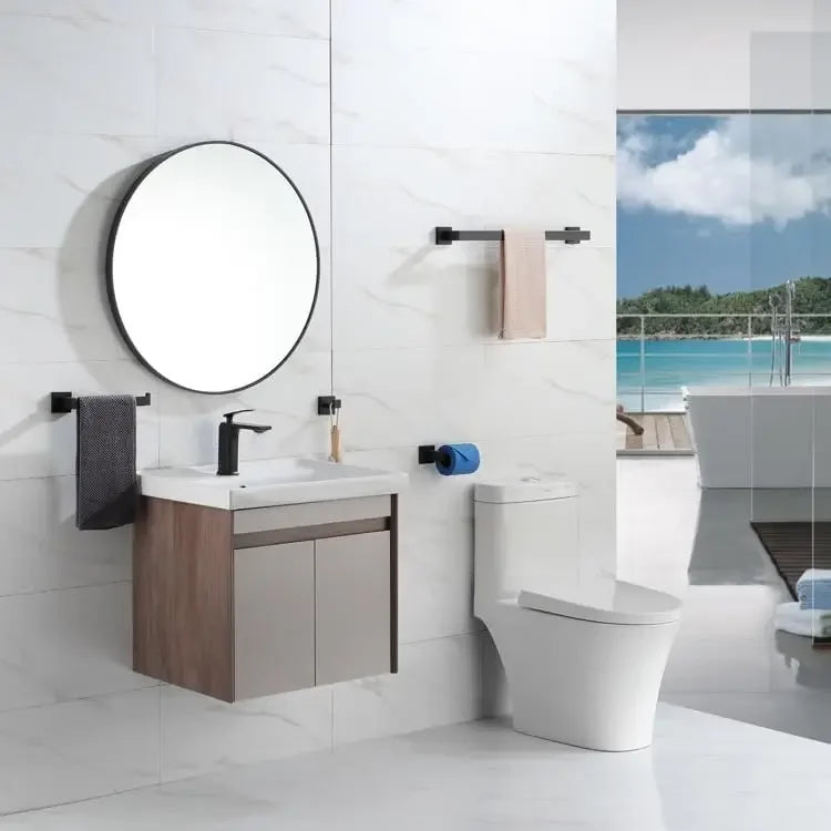 Toilet Paper Holder Towel Bar Set Stainless Steel 5Pcs