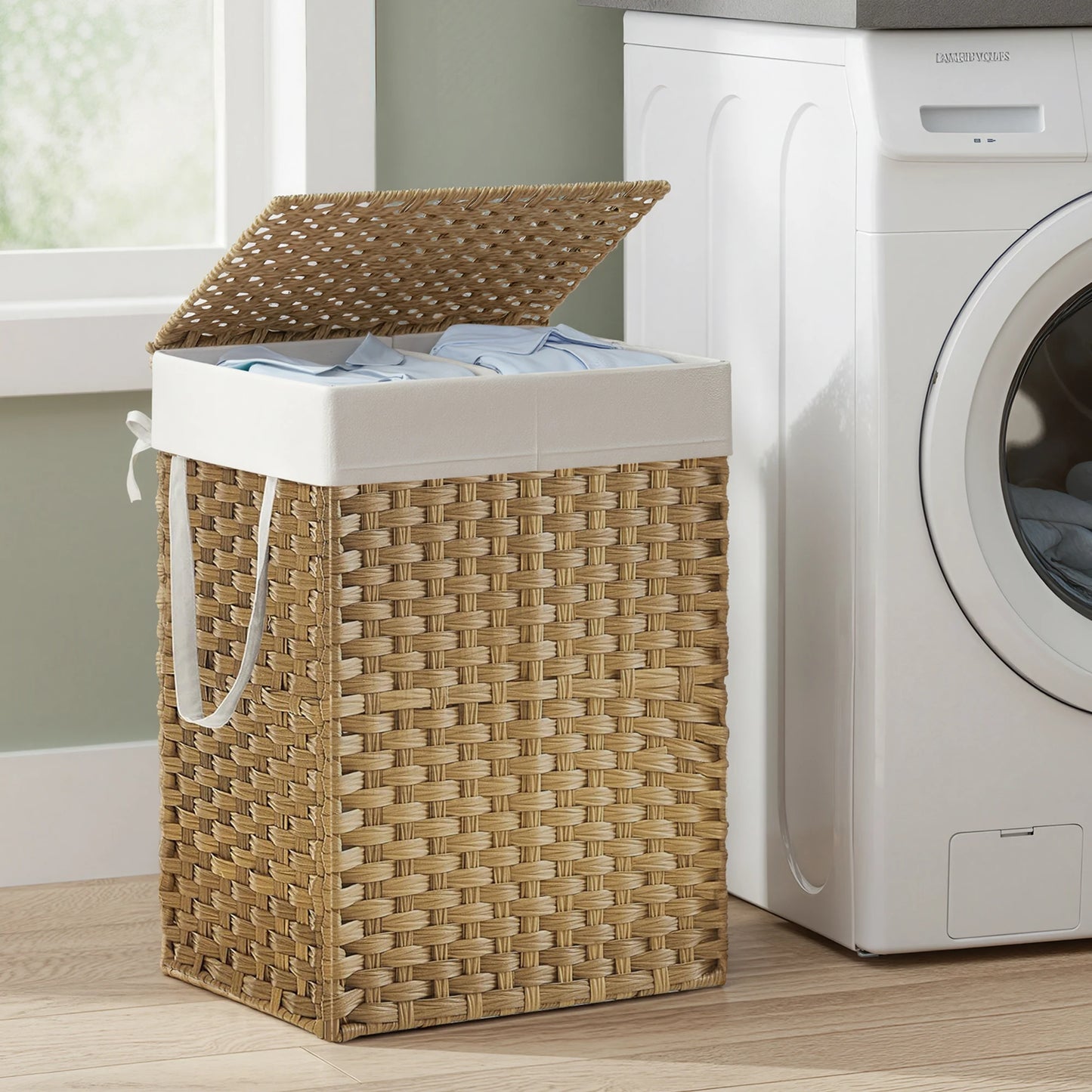 SONGMICS Laundry Hamper With Lid And Removable Liners