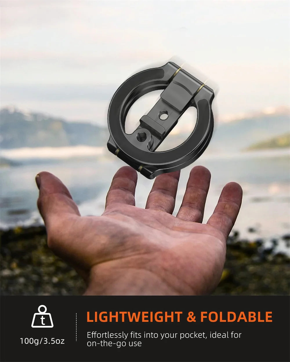 YELANGU Dual Magnetic Phone Holder for Travel and Tripod