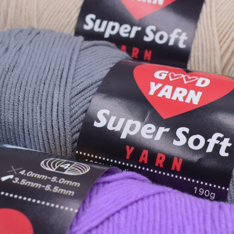 Swallow Velvet yarn, 400g/2 balls, soft thick gray and purple crochet yarn by S And B Enterprise
