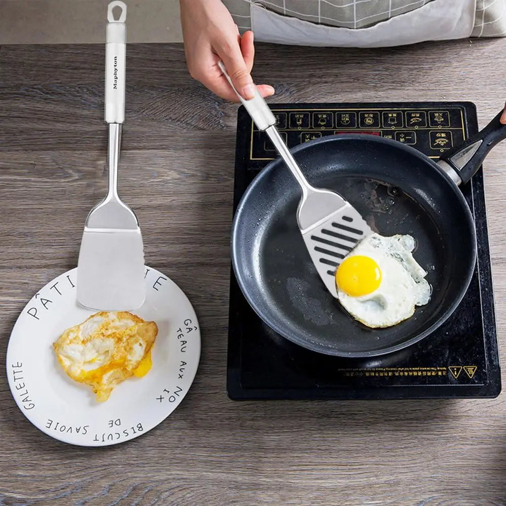 11 Piece Stainless Steel Kitchen Utensil Set With Nonstick Tools