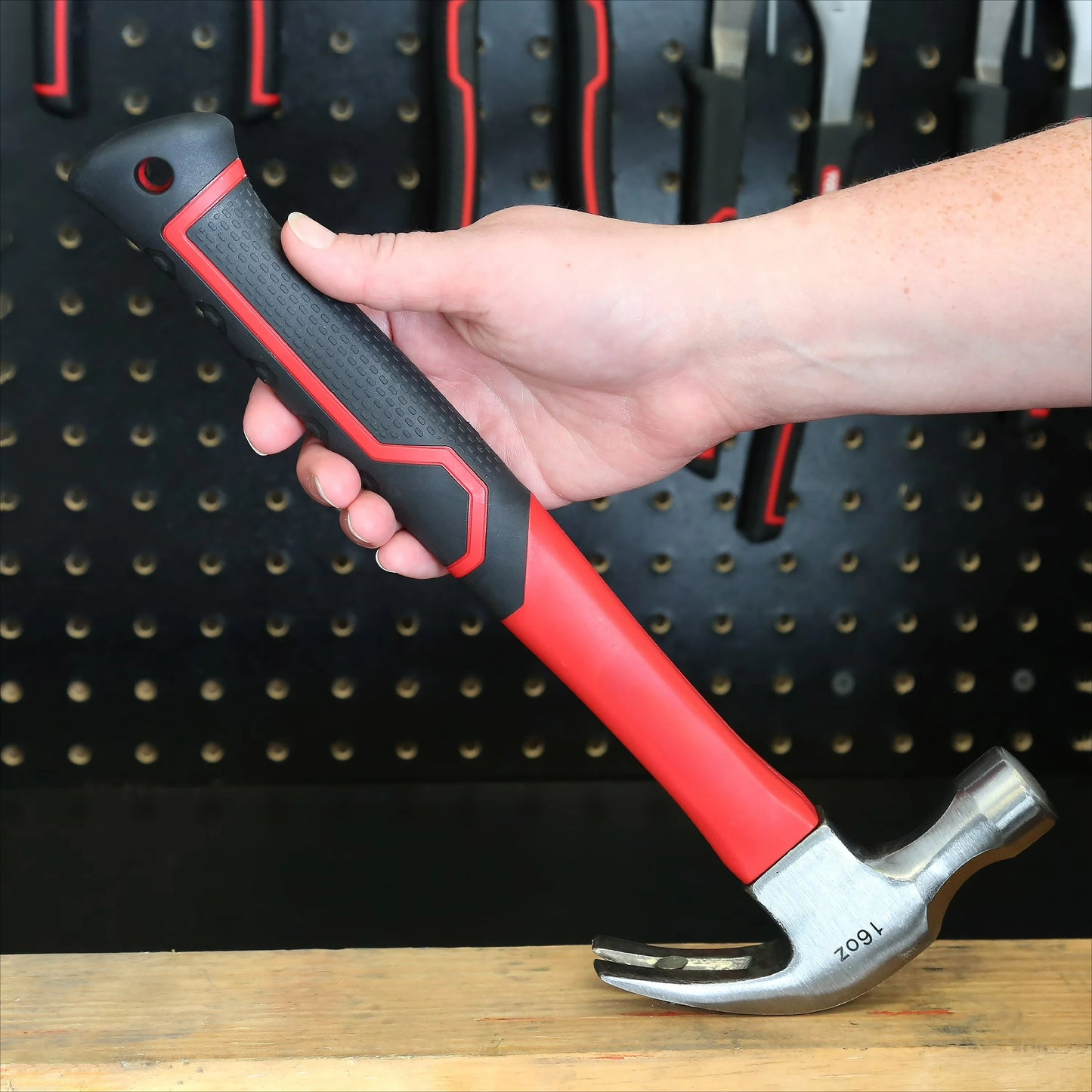 16-Ounce Claw Hammer with Fiberglass Handle by S And B Enterprise