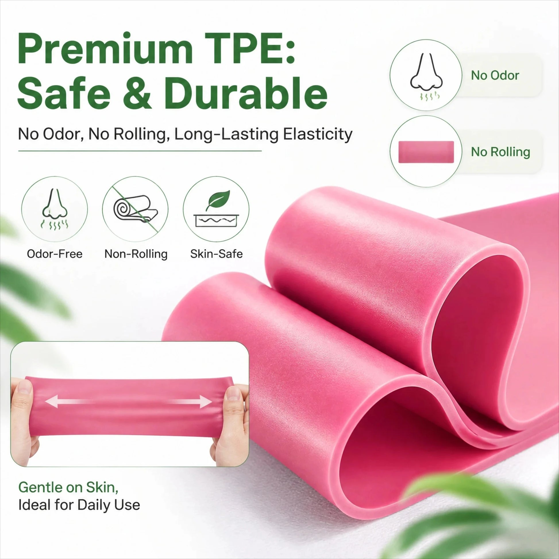 TPE Resistance Bands Set – 5 Levels Non-Slip Booty Exercise Bands for Hip, Legs & Glutes – Home Workout Yoga Fitness Strength Training Equipment by S And B Enterprise