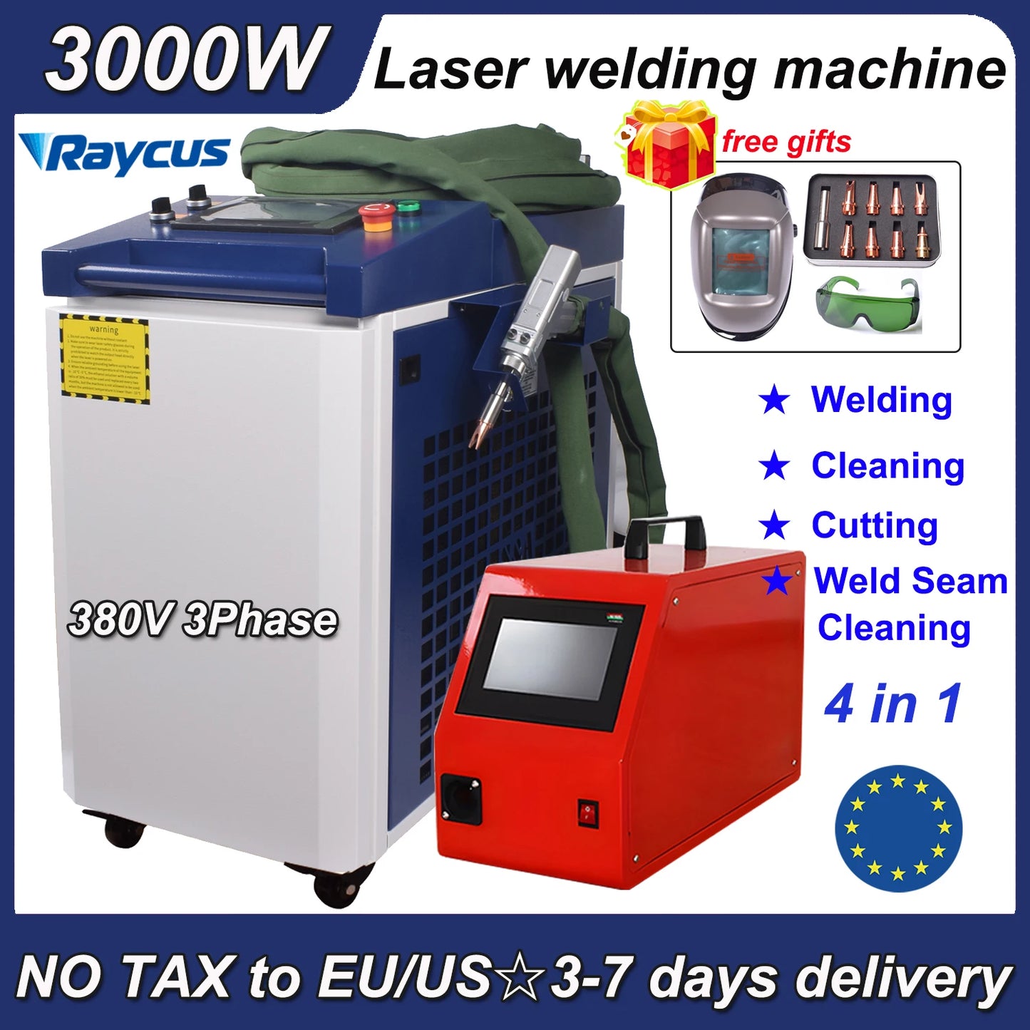 ACHI 4-In-1 Fiber Laser Cleaning And Welding Machine