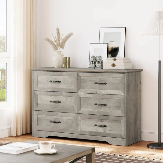 Studyset 6 Drawer Wood Dresser For Bedroom And Living Room by S And B Enterprise