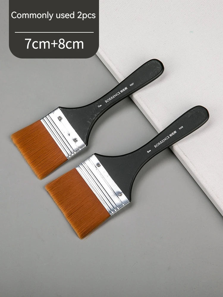 Borrence Memory Nylon Paint Brush Set For Acrylic Oil Watercolor