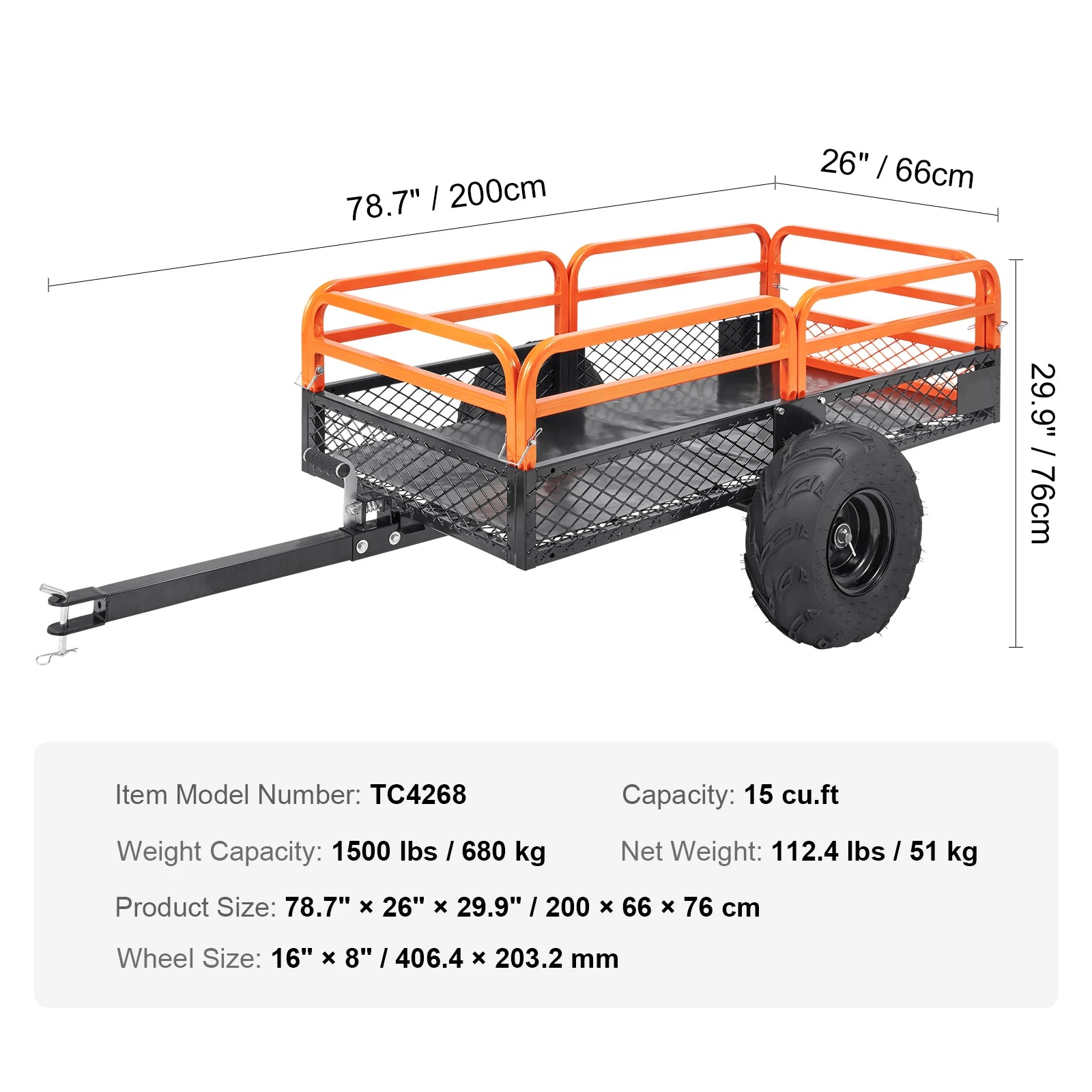 Heavy Duty Steel ATV Dump Trailer With Removable Sides And Tires by S And B Enterprise