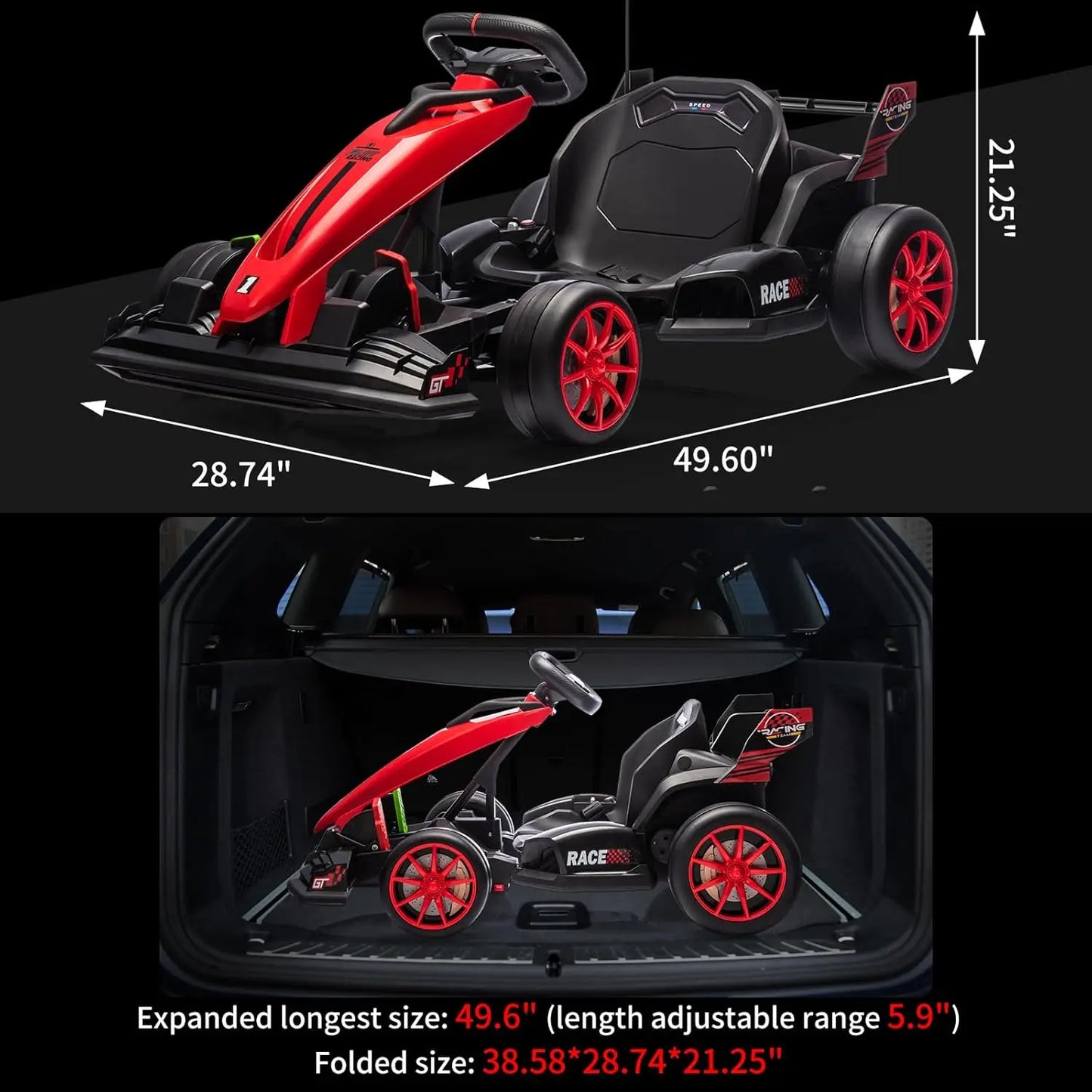 Electric Drift Kart For Kids 24V 300W Riding Toy Safe