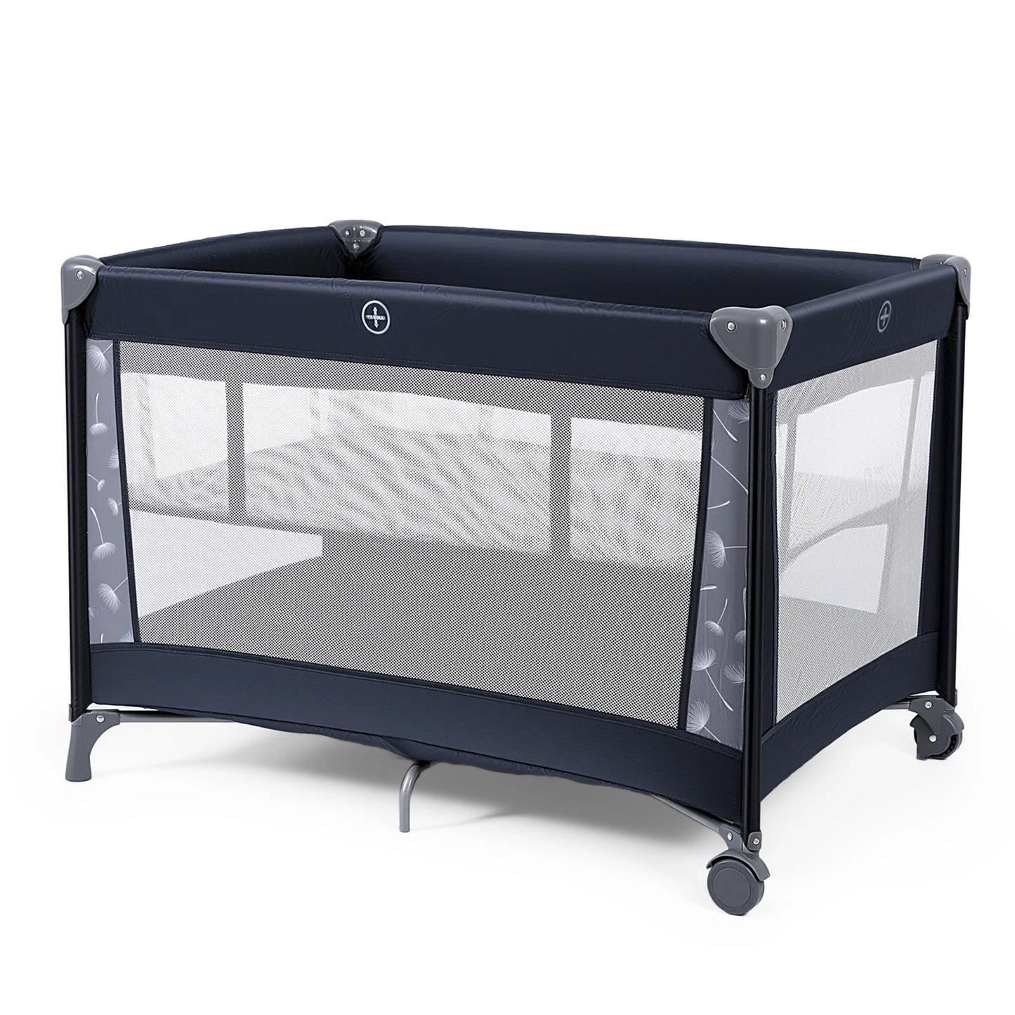 Foldable Travel Cot Set with Soft Mattress, Wheels & Travel Bag, Fast & Compact Folding for Newborn Toddler Indoor Outdoor Use by S And B Enterprise