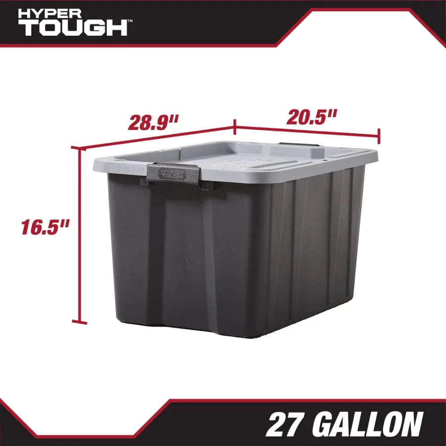 Durable Plastic Storage Bin With Secure Latch Lid For Home