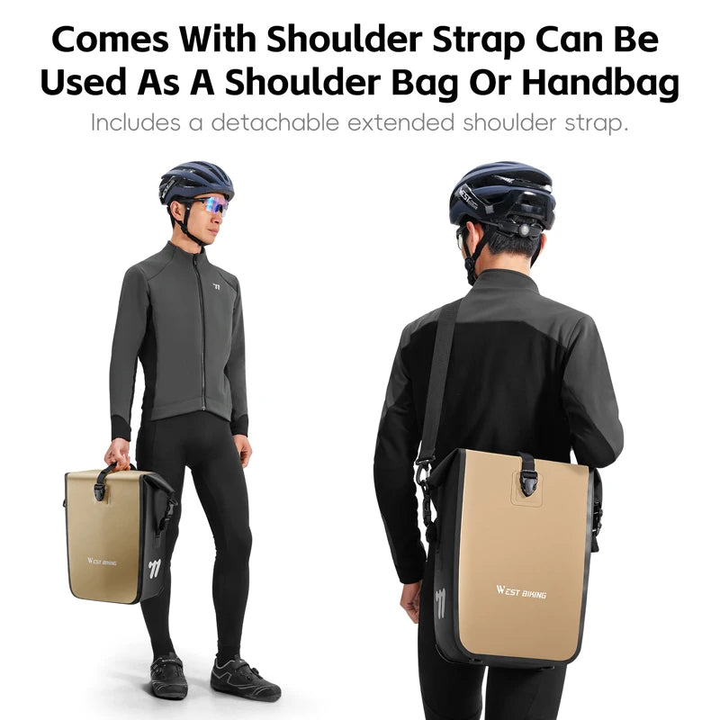 Bike Pannier Bag Waterproof Rear Trunk With Quick Release Buckle