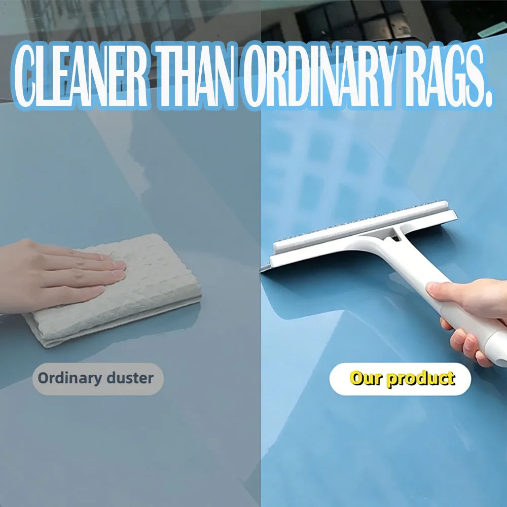 3-In-1 Multifunctional Window Squeegee Glass Wiper With Spray Bottle Scrubber by S And B Enterprise