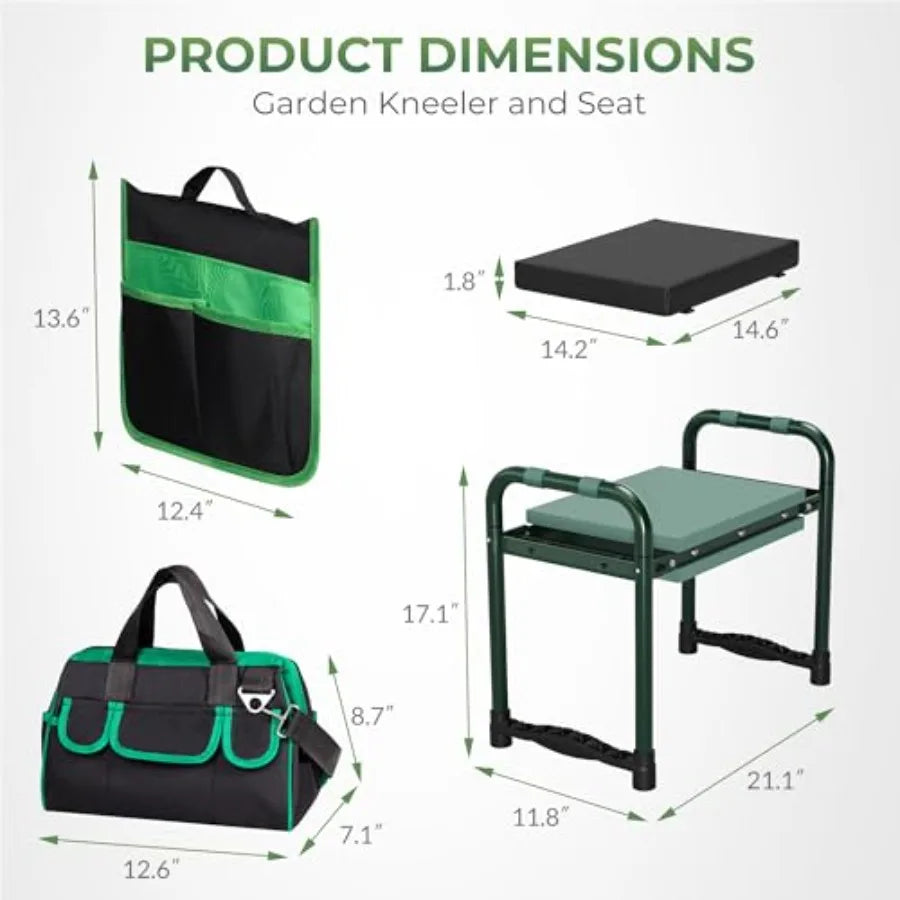 Foldable Garden Kneeler And Seat Bench With Padded Kneeling Surface by S And B Enterprise