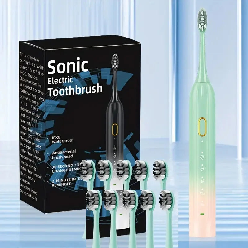 Electric Rotary Toothbrush With Timer Waterproof Rechargeable