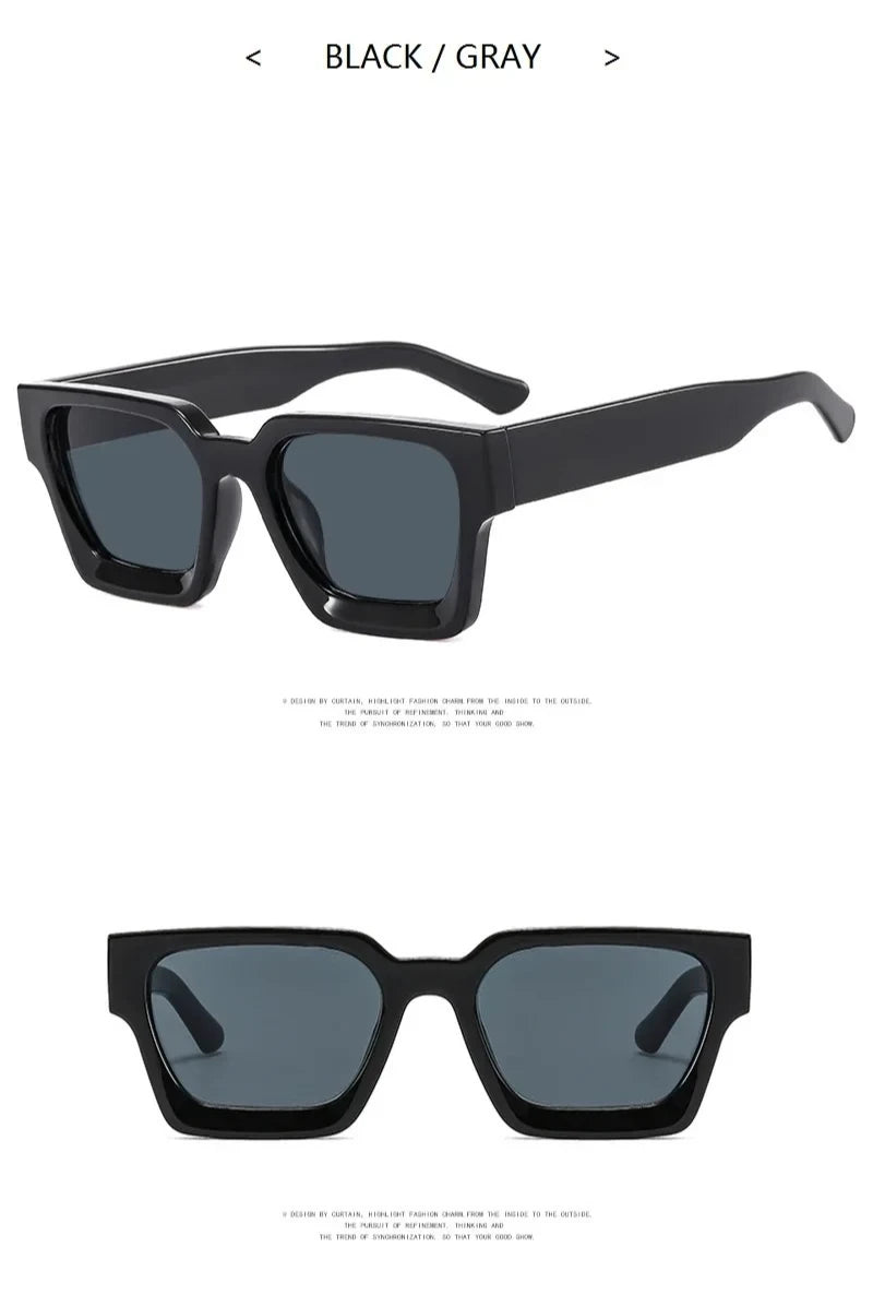 Unisex Vintage Square Sunglasses UV400 Protection Retro Style by S And B Enterprise