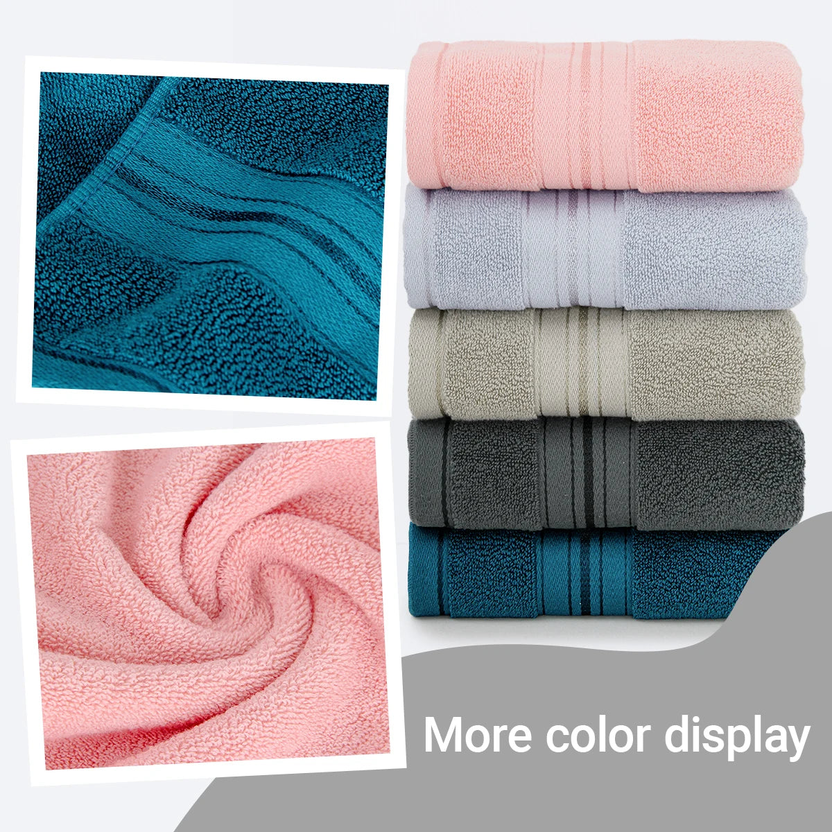 4-piece luxury pure cotton bath towel set by S And B Enterprise in assorted colors