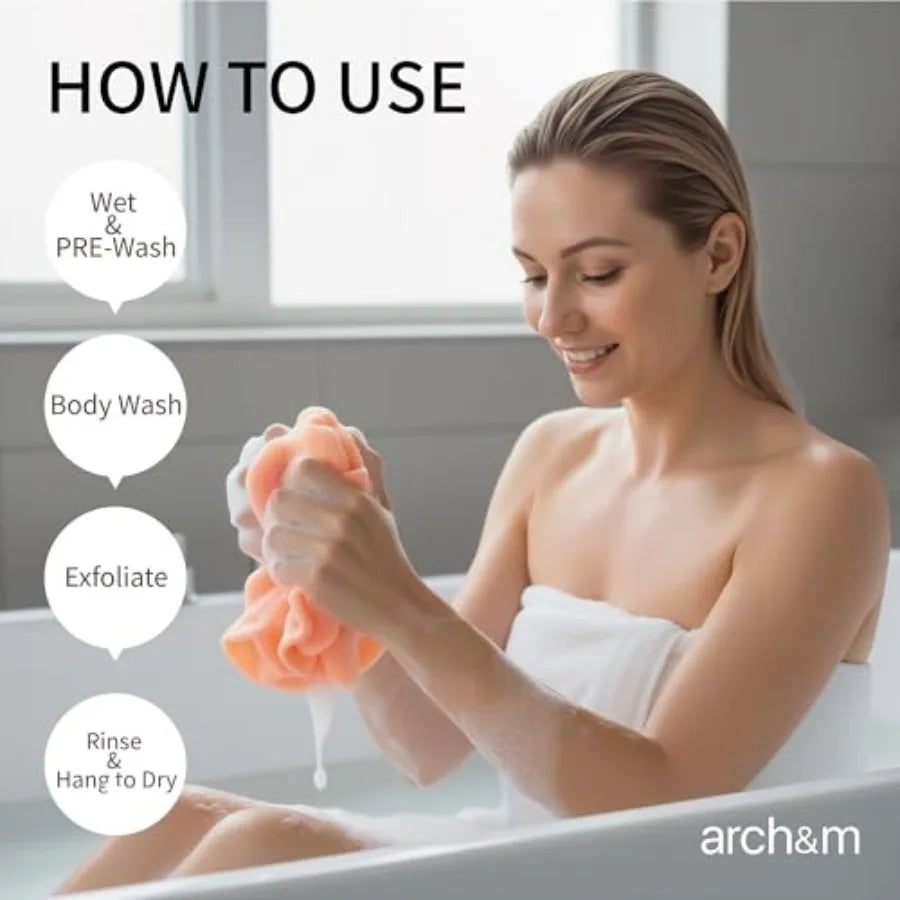 Exfoliating Washcloth And Body Scrubber 3 Pack Japanese Washcloth by S And B Enterprise