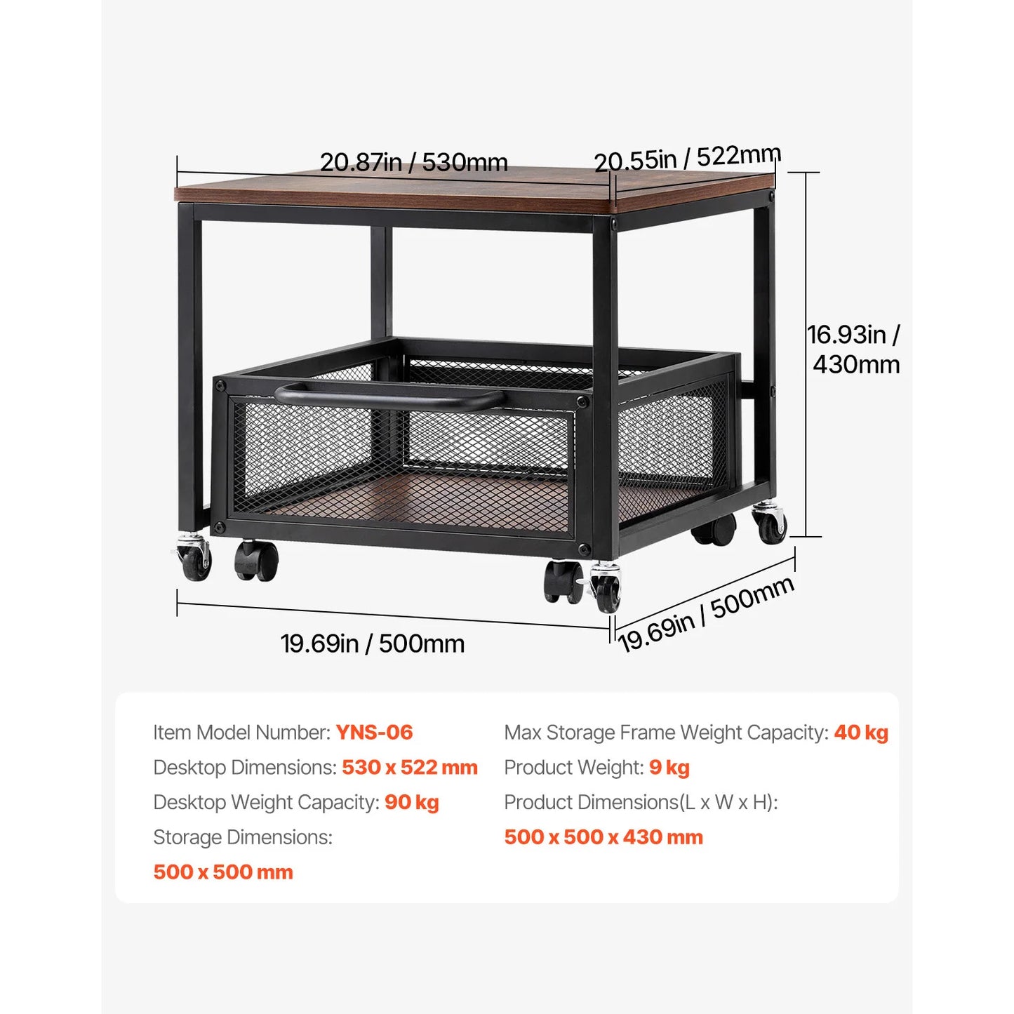 SucceBuy Mini Fridge Stand 198 lbs with Movable Storage Cart & Swivel Wheels Beverage Refrigerator for Office Home Dorm Bars by S And B Enterprise