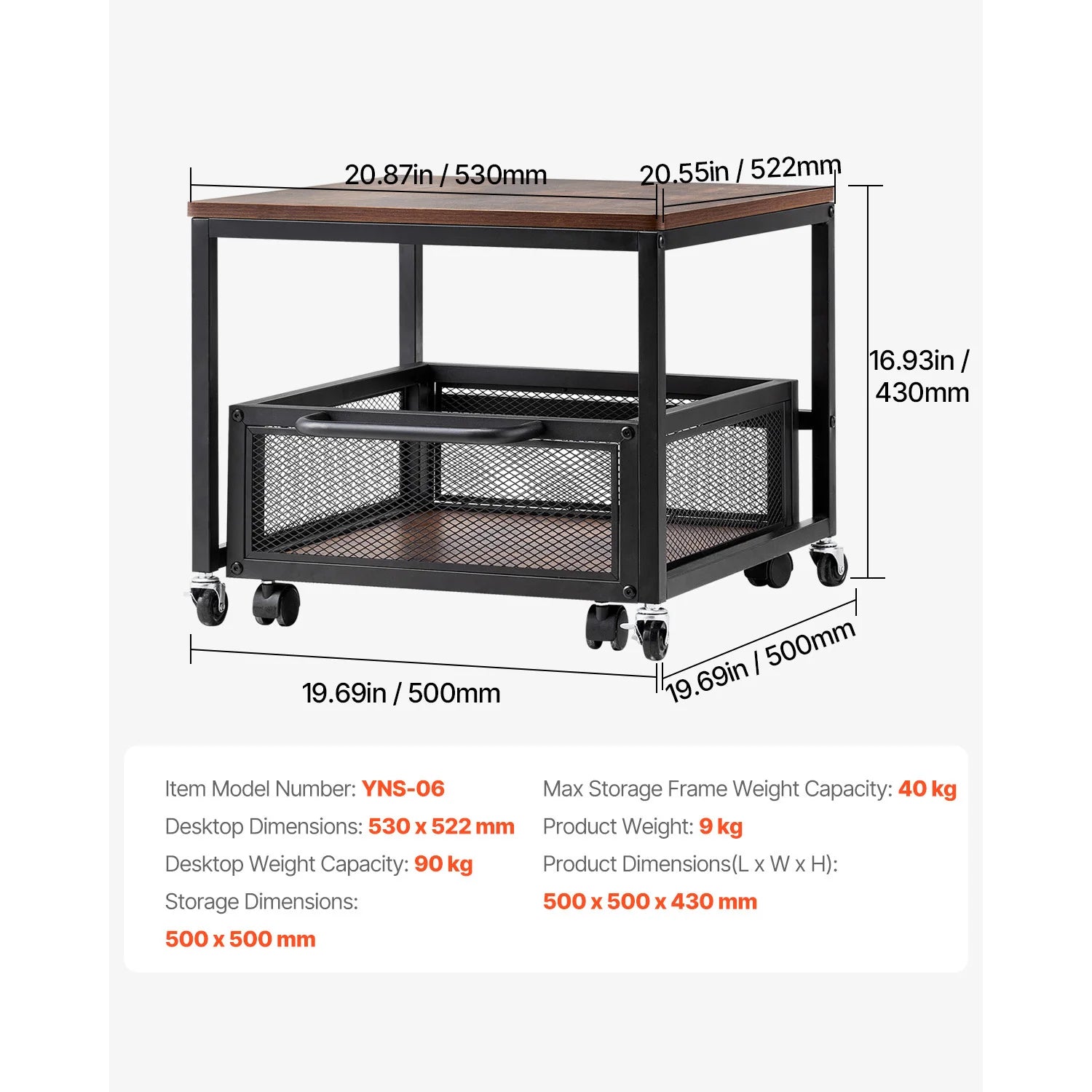 SucceBuy Mini Fridge Stand 198 lbs with Movable Storage Cart & Swivel Wheels Beverage Refrigerator for Office Home Dorm Bars by S And B Enterprise