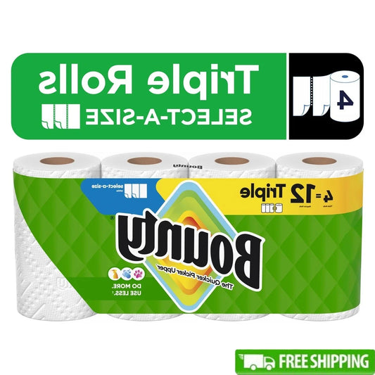 Select-A-Size Paper Towels 4 Triple Rolls 123 Sheets Extra Absorbent