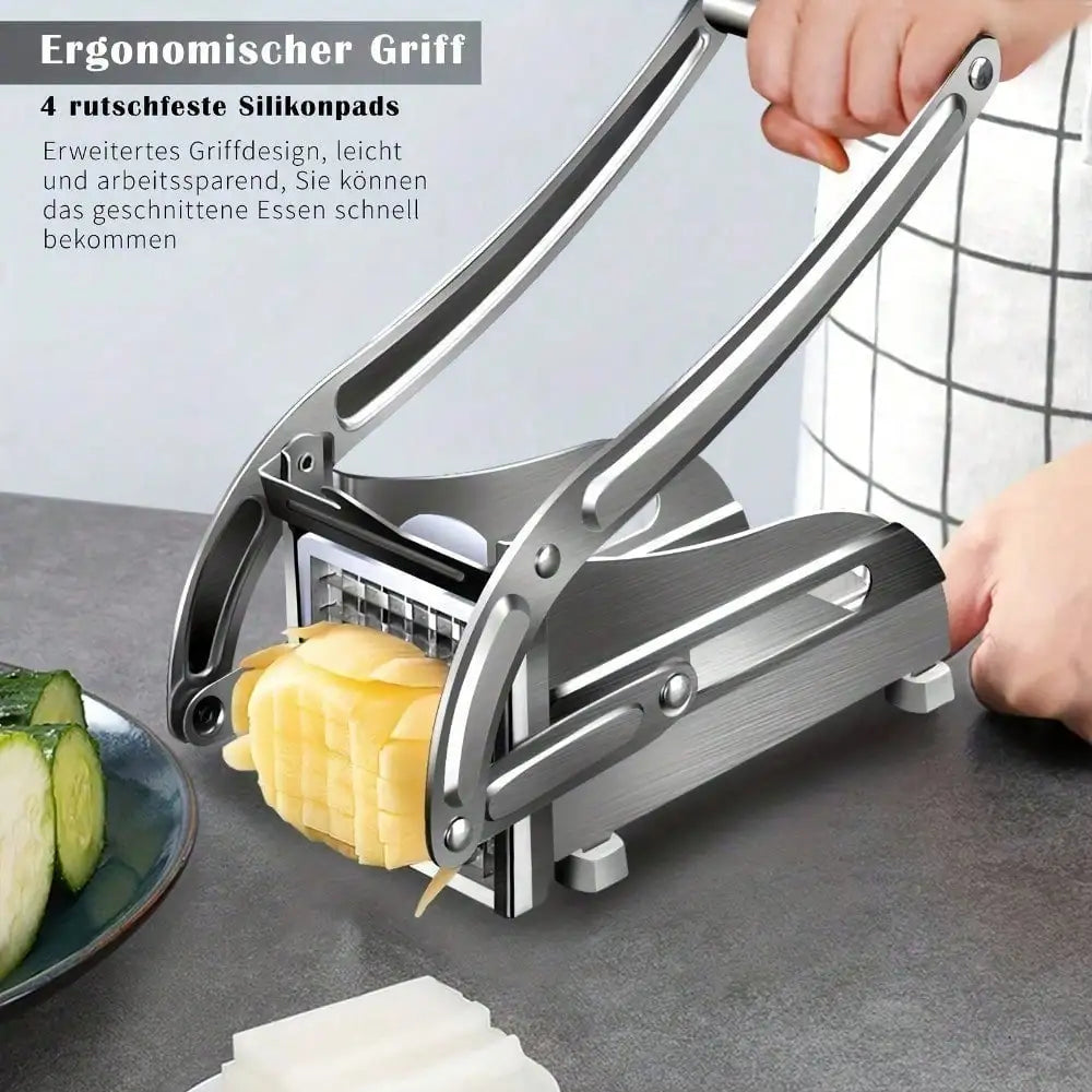 Vegetable and French Fry Cutter by S And B Enterprise, stainless steel chopper with ergonomic handles