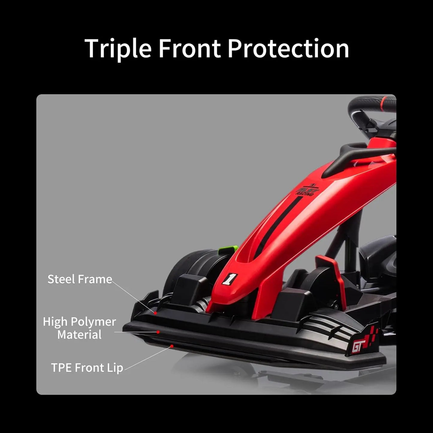 Electric Drift Kart For Kids 24V 300W Riding Toy Safe