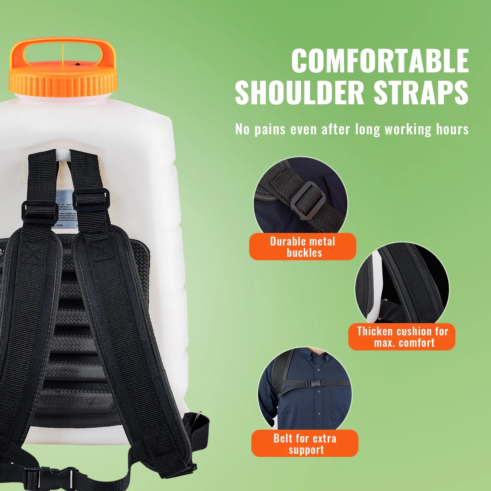SucceBuy Battery Powered Backpack Sprayer With Adjustable Pressure Nozzles by S And B Enterprise