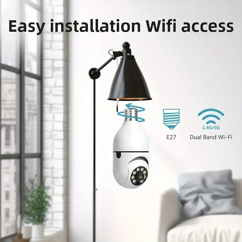 BoyKeep Ease Life App Light Bulb Security Camera Outdoor Wireless 5GHz