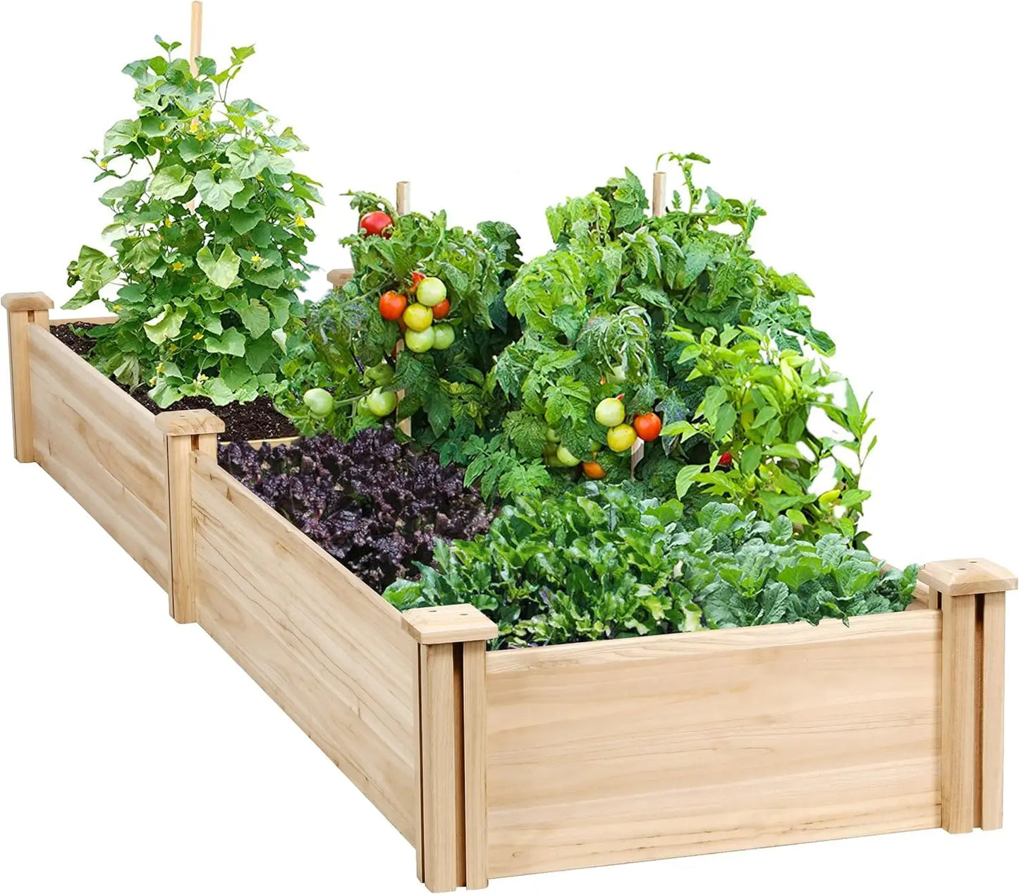 Divisible Raised Garden Bed For Flowers Vegetables Herbs
