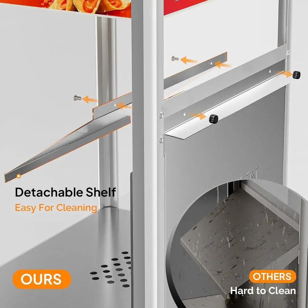 Nacho Chip Warmer Display Case With Warming Light And Glass Door by S And B Enterprise